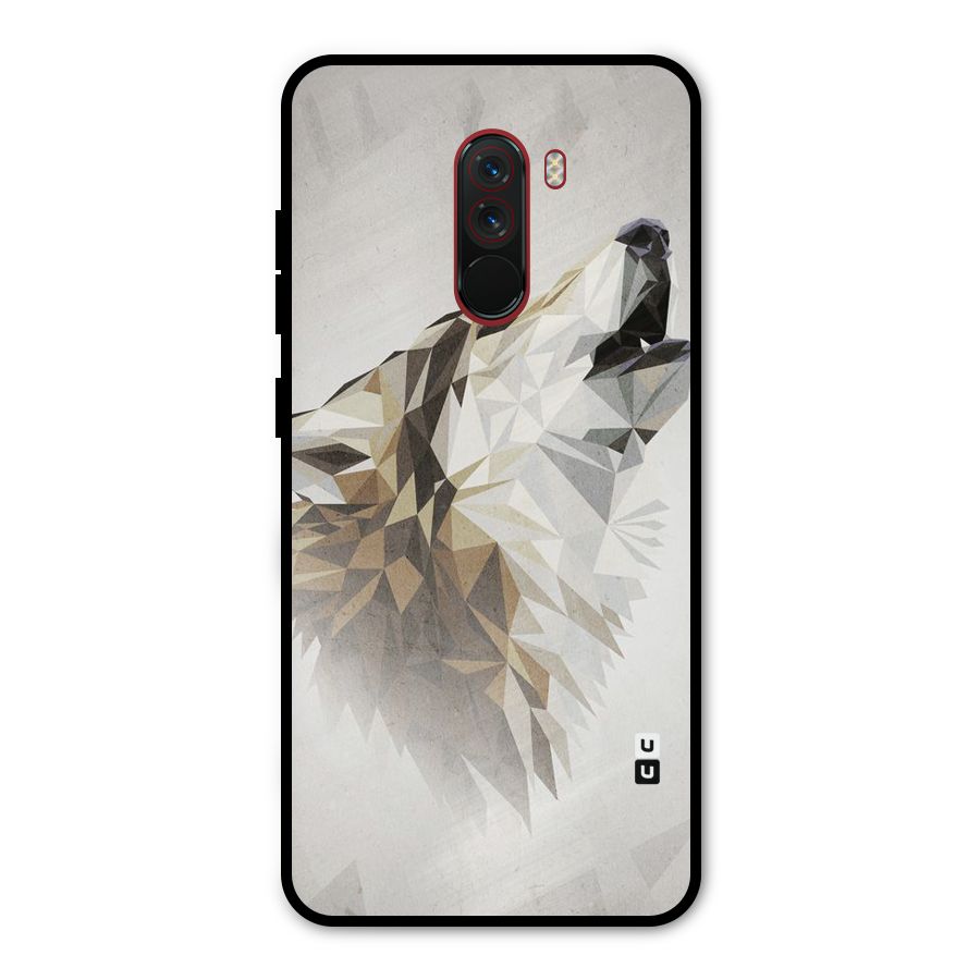 Diamond Wolf Metal Back Case for Poco F1