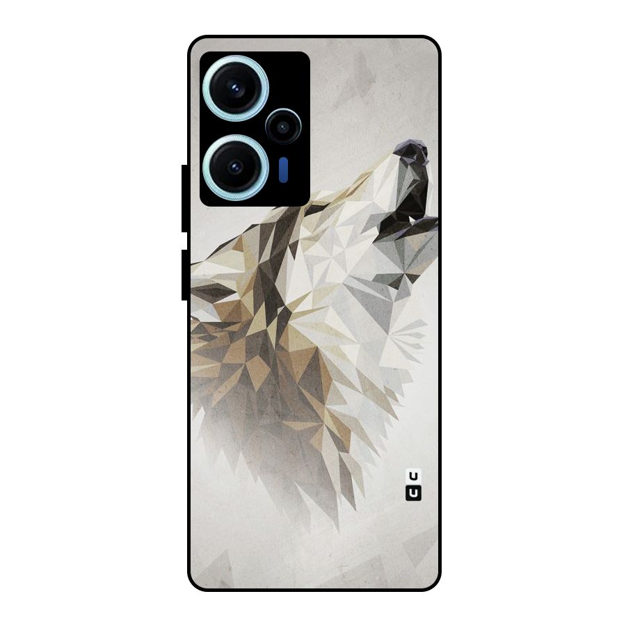 Diamond Wolf Metal Back Case for Poco F5