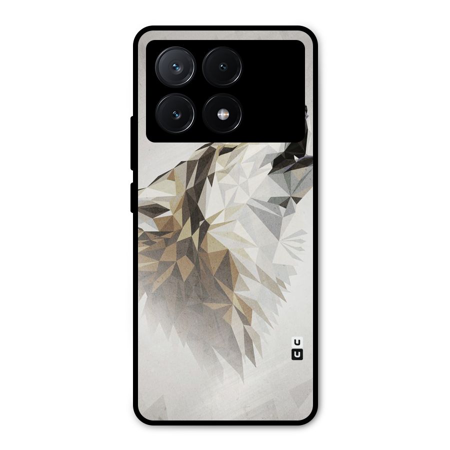 Diamond Wolf Metal Back Case for Poco X6 Pro