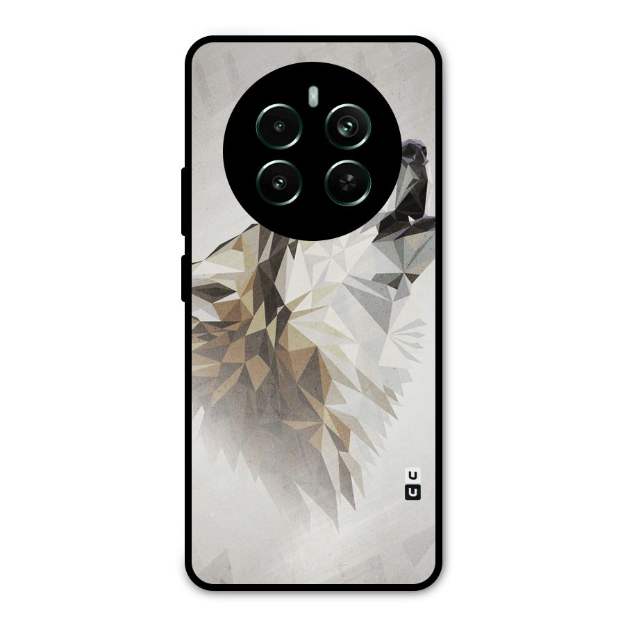 Diamond Wolf Metal Back Case for Realme 12 Pro Plus