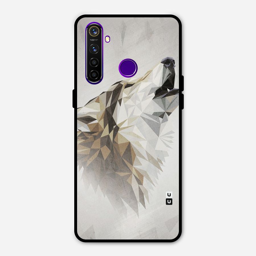 Diamond Wolf Metal Back Case for Realme 5 Pro
