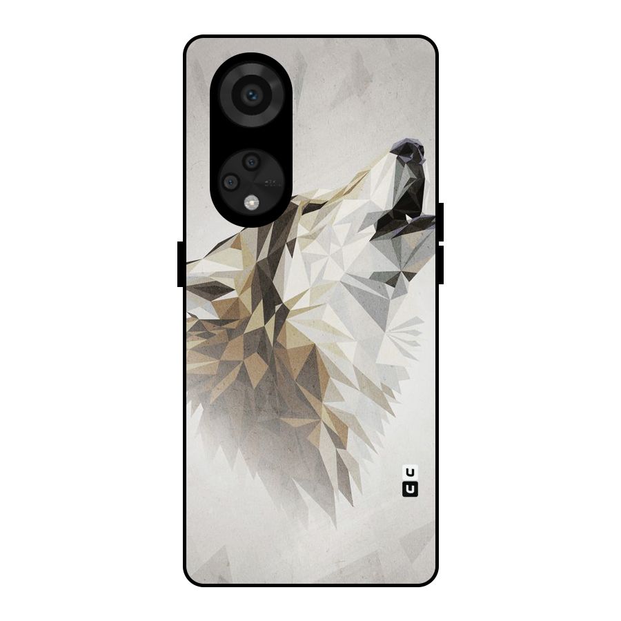 Diamond Wolf Metal Back Case for Reno8 T 5G