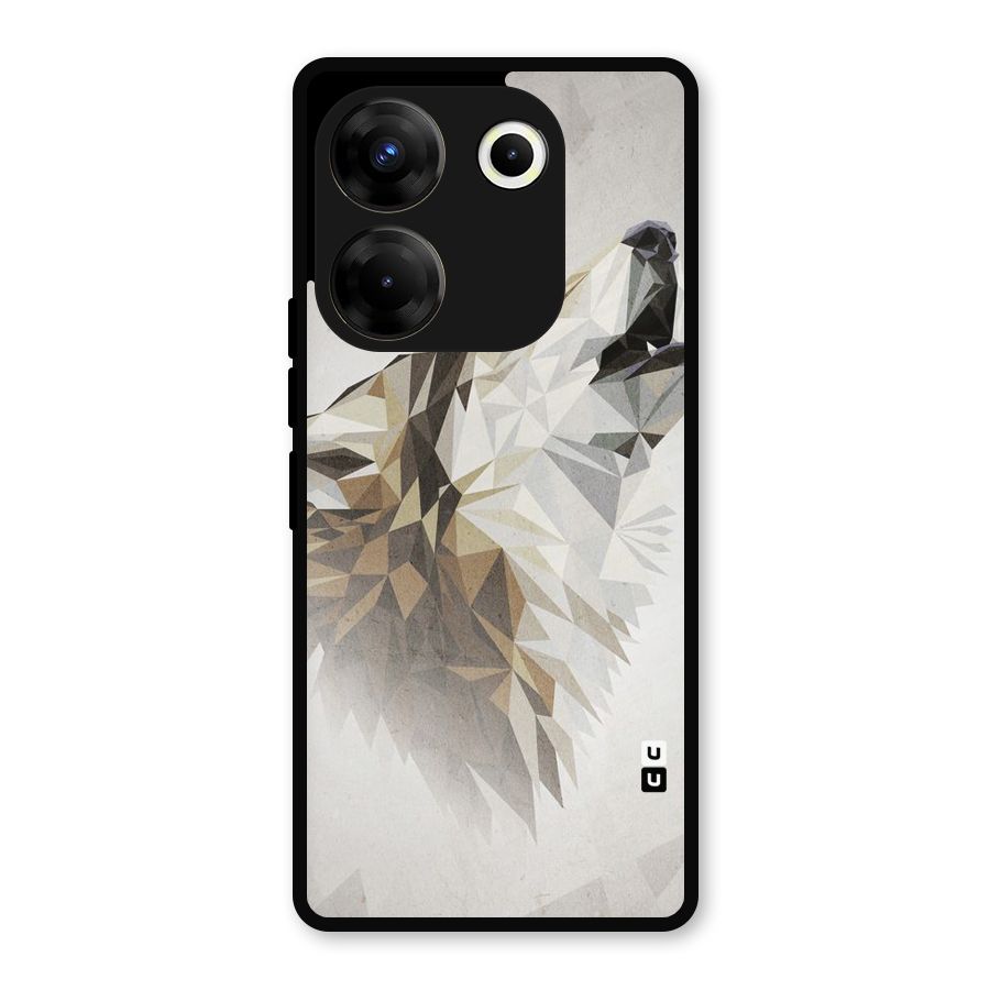 Diamond Wolf Metal Back Case for Tecno Camon 20