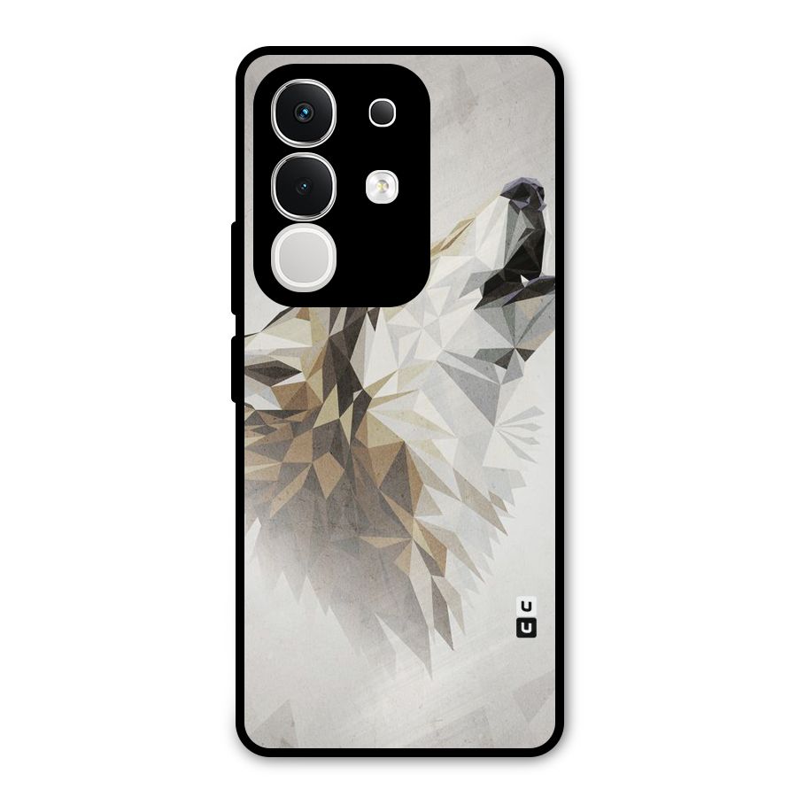 Diamond Wolf Metal Back Case for Vivo T4x