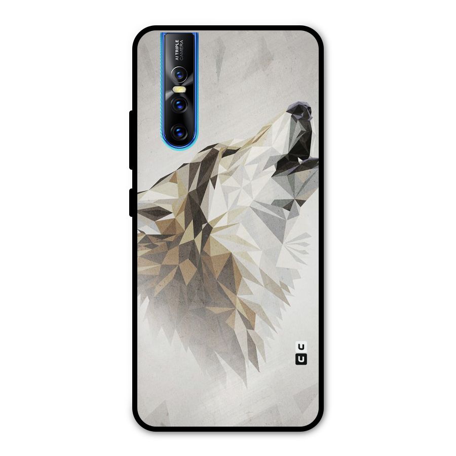 Diamond Wolf Metal Back Case for Vivo V15 Pro