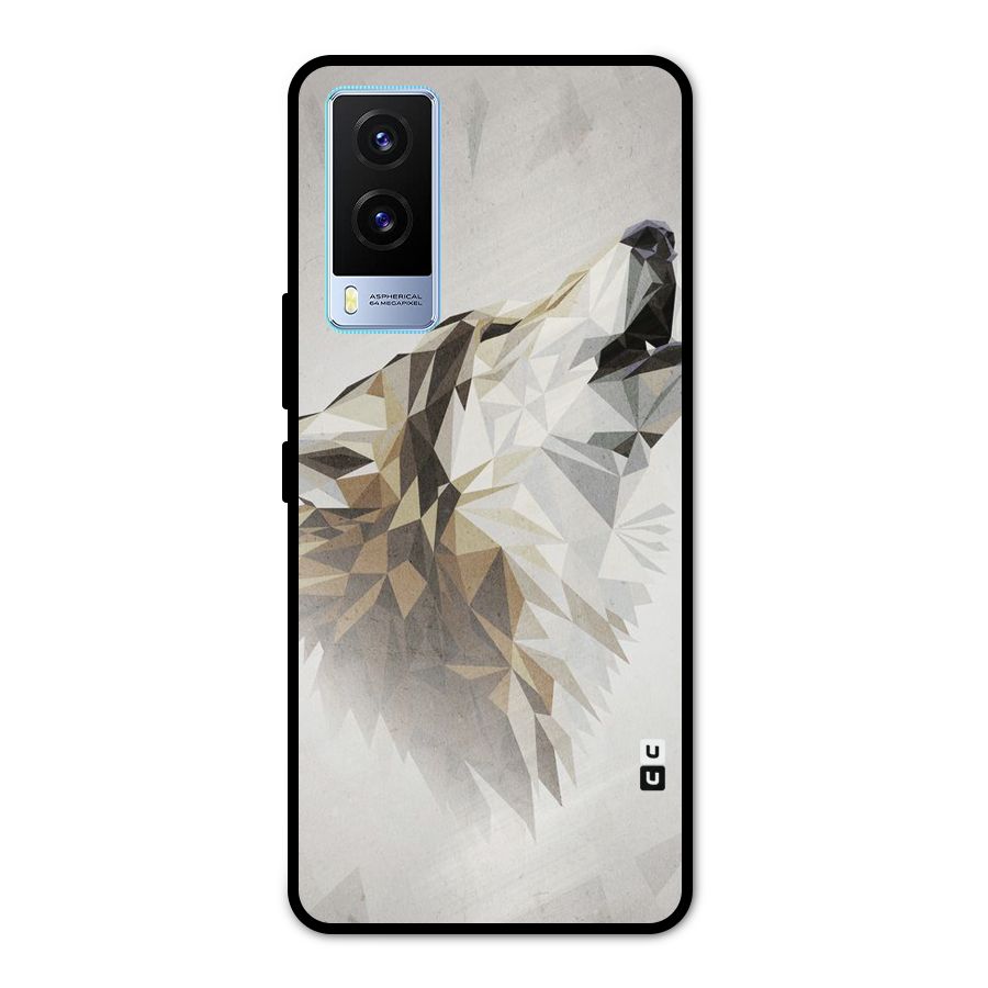 Diamond Wolf Metal Back Case for Vivo V21e 5G