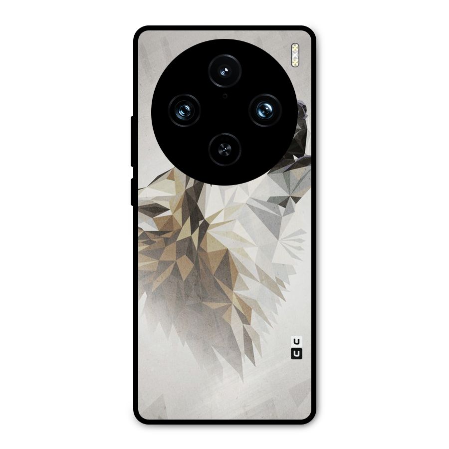Diamond Wolf Metal Back Case for Vivo X100 Pro