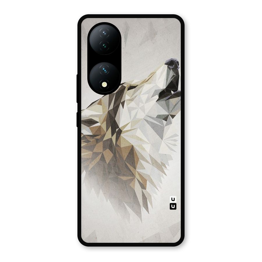 Diamond Wolf Metal Back Case for Vivo Y100a