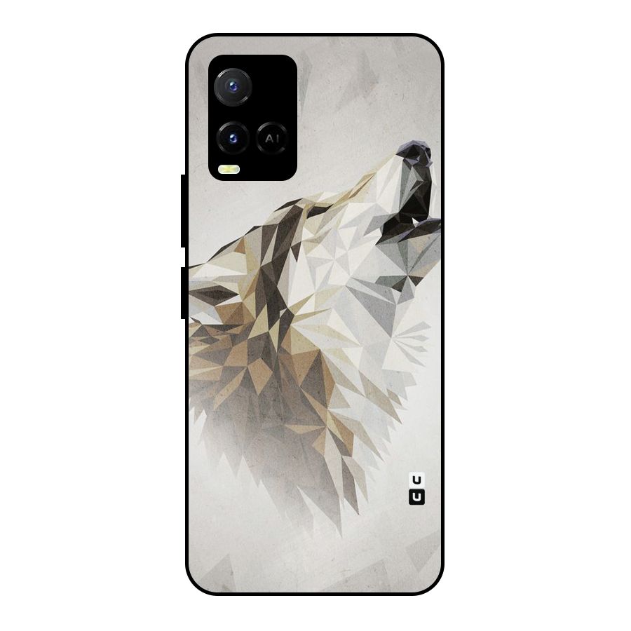 Diamond Wolf Metal Back Case for Vivo Y21