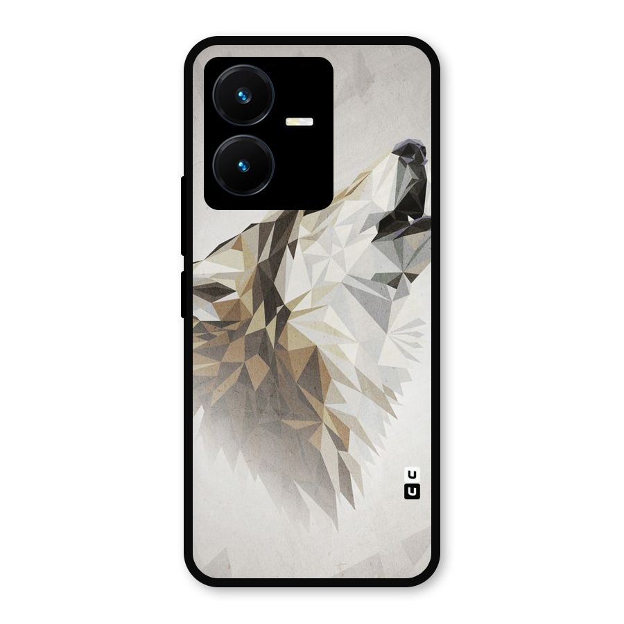 Diamond Wolf Metal Back Case for Vivo Y22