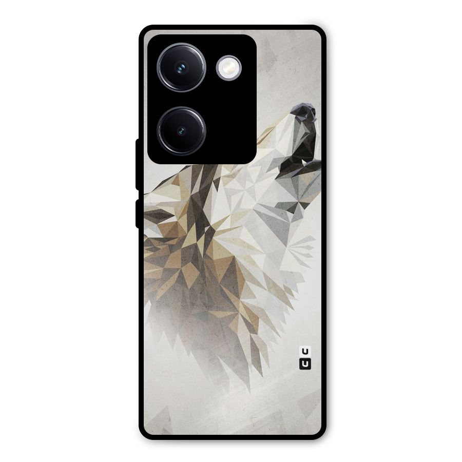 Diamond Wolf Metal Back Case for Vivo Y300 Plus