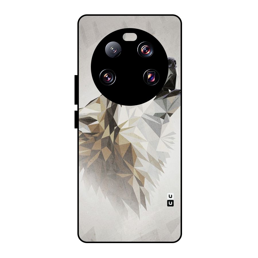 Diamond Wolf Metal Back Case for Xiaomi 13 Ultra