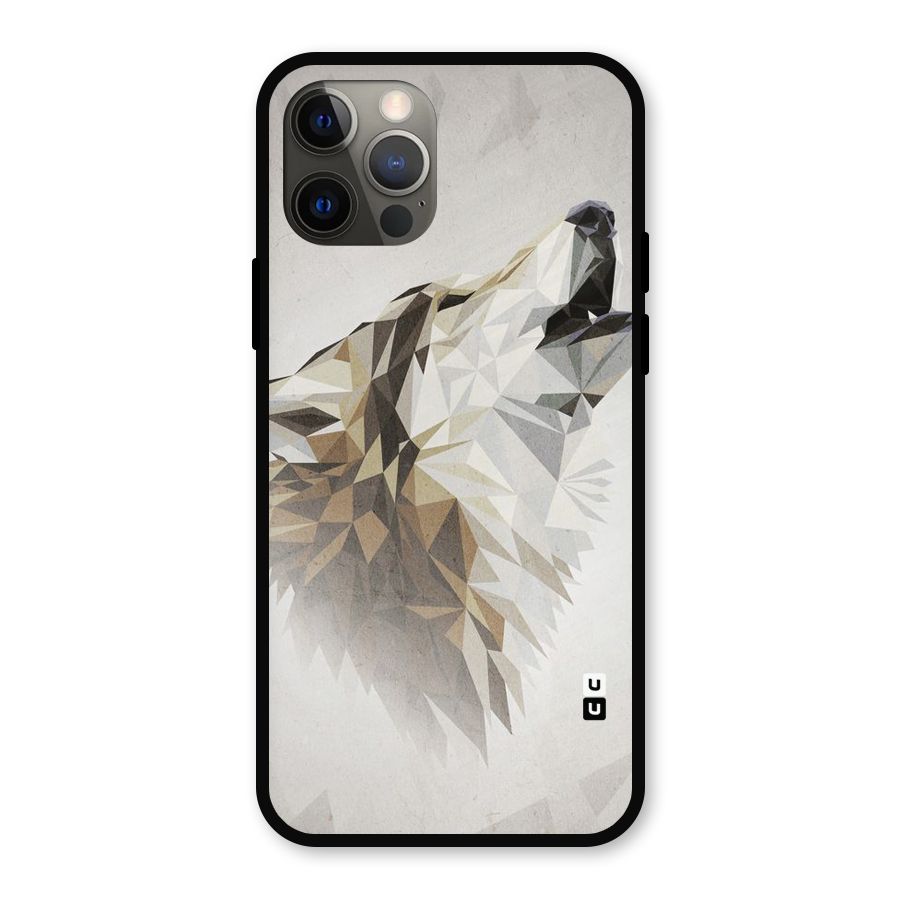 Diamond Wolf Metal Back Case for iPhone 12 Pro