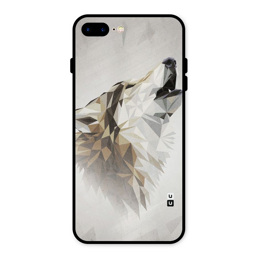 Diamond Wolf Metal Back Case for iPhone 8 Plus