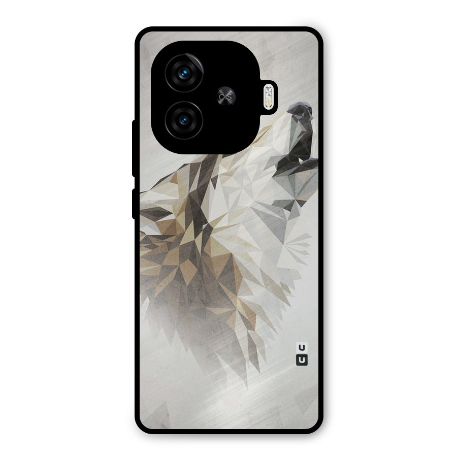 Diamond Wolf Metal Back Case for iQOO Z9 Turbo