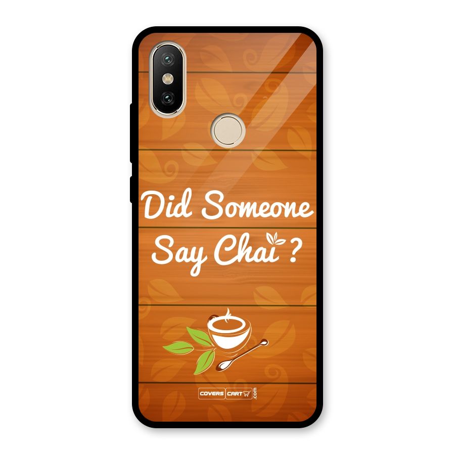 Did Someone Say Chai Glass Back Case for Redmi A2