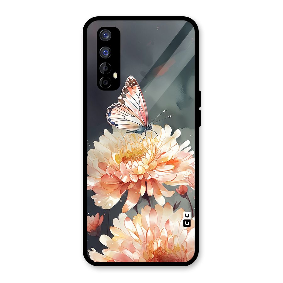 Digital Art Butterfly Flower Glass Back Case for Realme Narzo 20 Pro