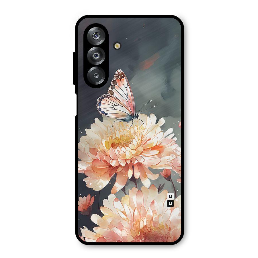 Digital Art Butterfly Flower Metal Back Case for Galaxy A26