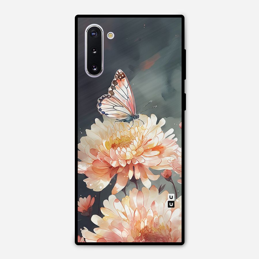 Digital Art Butterfly Flower Metal Back Case for Galaxy Note 10