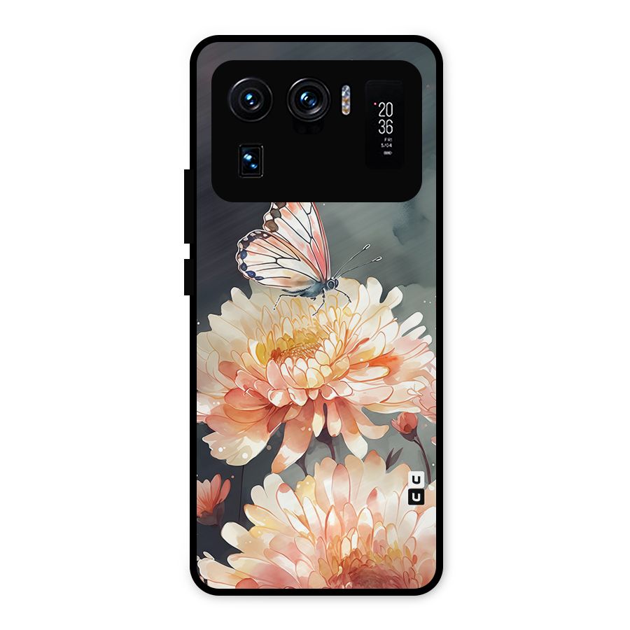Digital Art Butterfly Flower Metal Back Case for Mi 11 Ultra