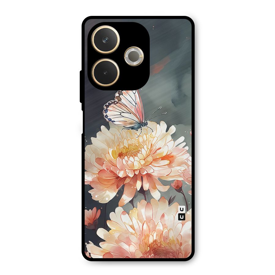 Digital Art Butterfly Flower Metal Back Case for Oppo A5 Pro