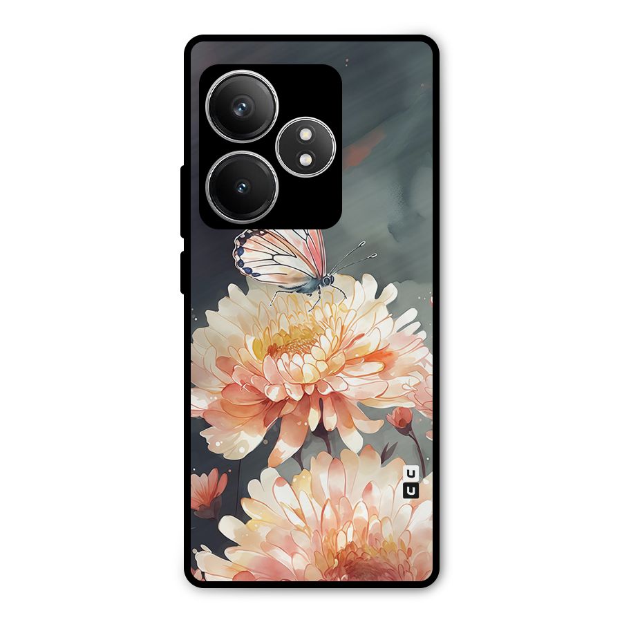 Digital Art Butterfly Flower Metal Back Case for Realme GT 6T