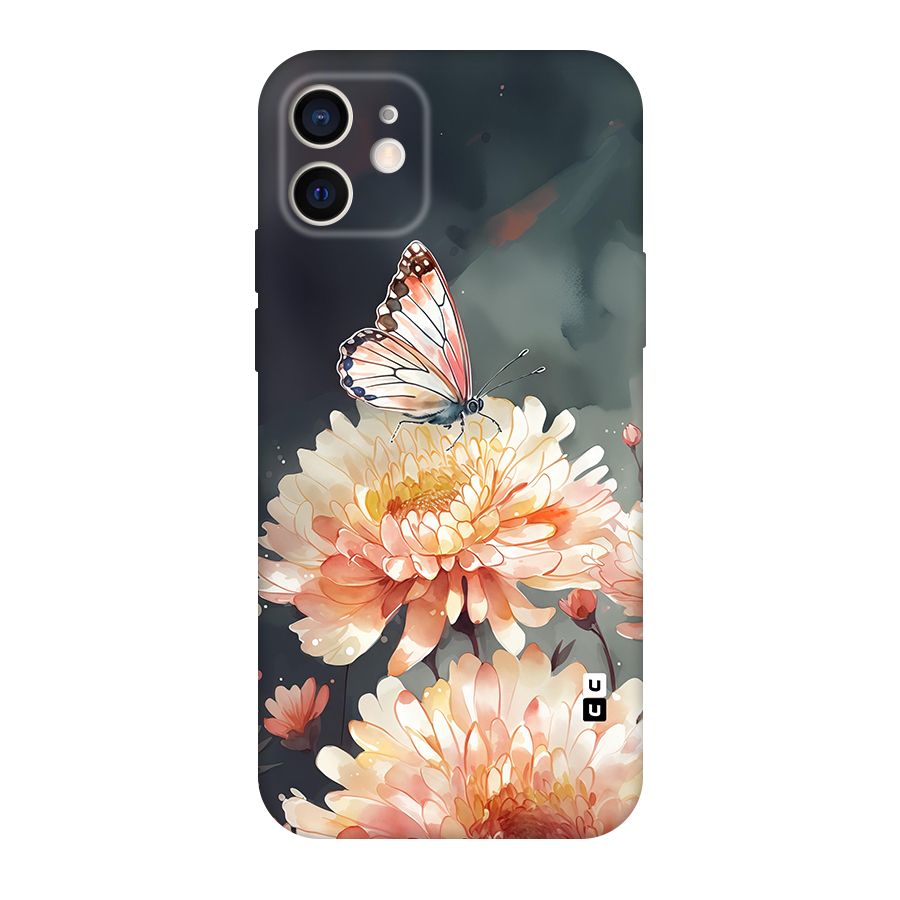 Digital Art Butterfly Flower Original Polycarbonate Back Case for iPhone 12