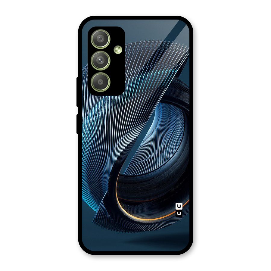 Digital Circle Pattern Glass Back Case for Galaxy A54