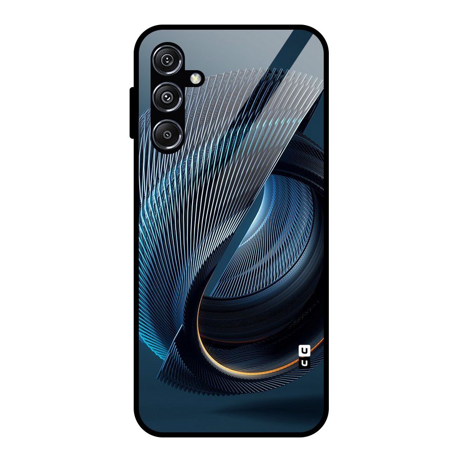 Digital Circle Pattern Glass Back Case for Galaxy M34 5G