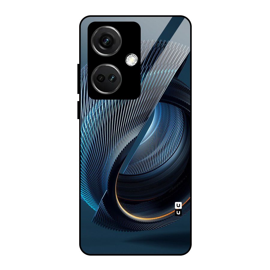 Digital Circle Pattern Glass Back Case for OnePlus Nord CE 3 5G