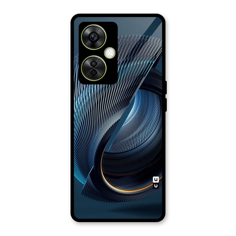 Digital Circle Pattern Glass Back Case for OnePlus Nord CE 3 Lite