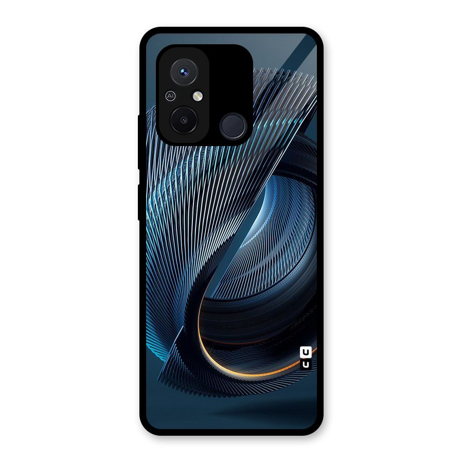 Digital Circle Pattern Glass Back Case for Redmi 12C