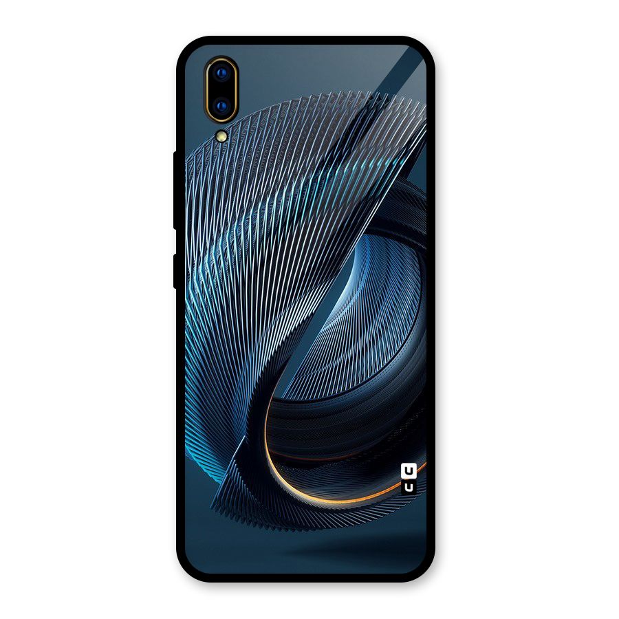 Digital Circle Pattern Glass Back Case for Vivo V11 Pro