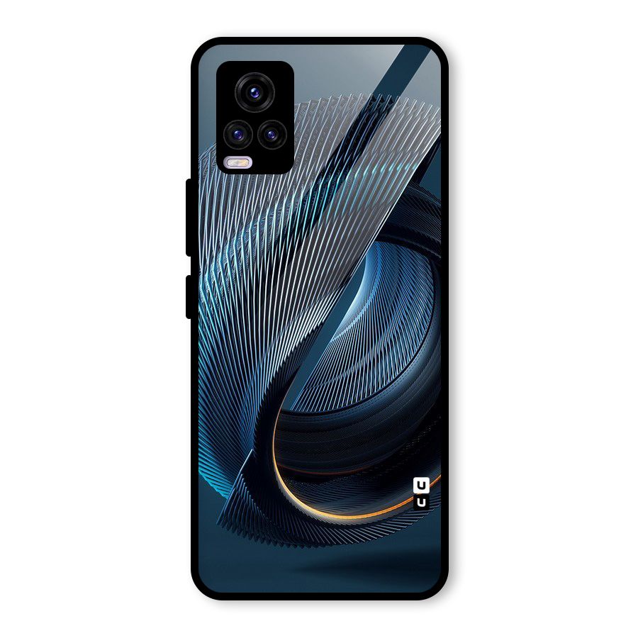 Digital Circle Pattern Glass Back Case for Vivo V20 2021