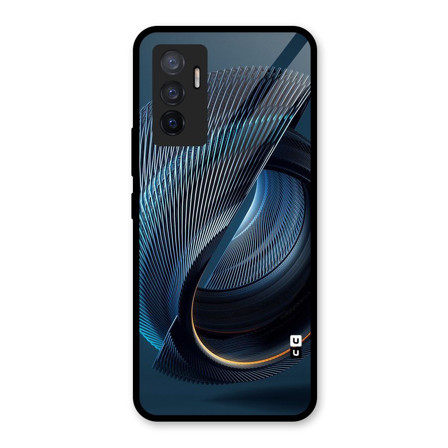 Digital Circle Pattern Glass Back Case for Vivo V23e