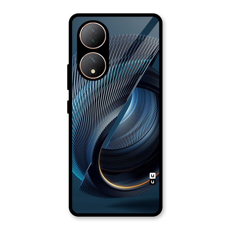 Digital Circle Pattern Glass Back Case for Vivo Y100A