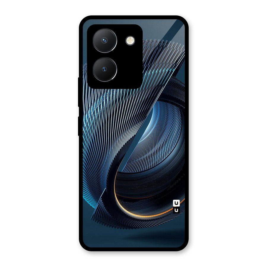 Digital Circle Pattern Glass Back Case for Vivo Y36