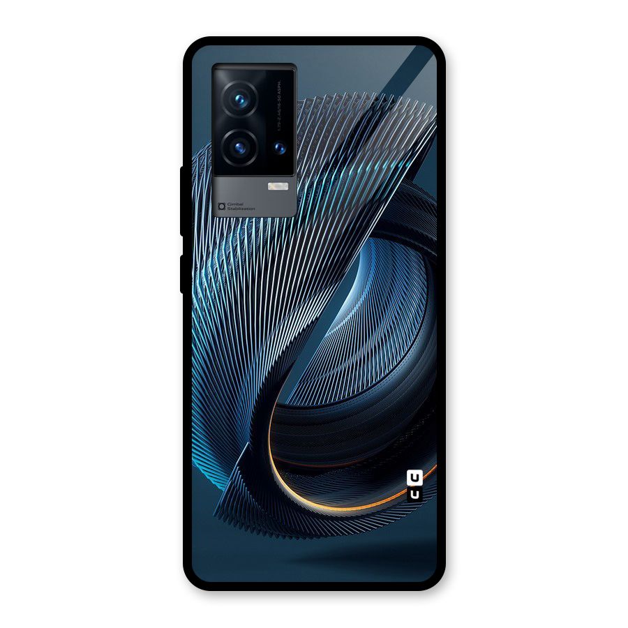 Digital Circle Pattern Glass Back Case for iQOO 9 5G