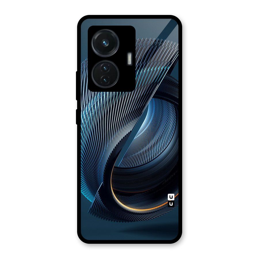Digital Circle Pattern Glass Back Case for iQOO Z6 44W