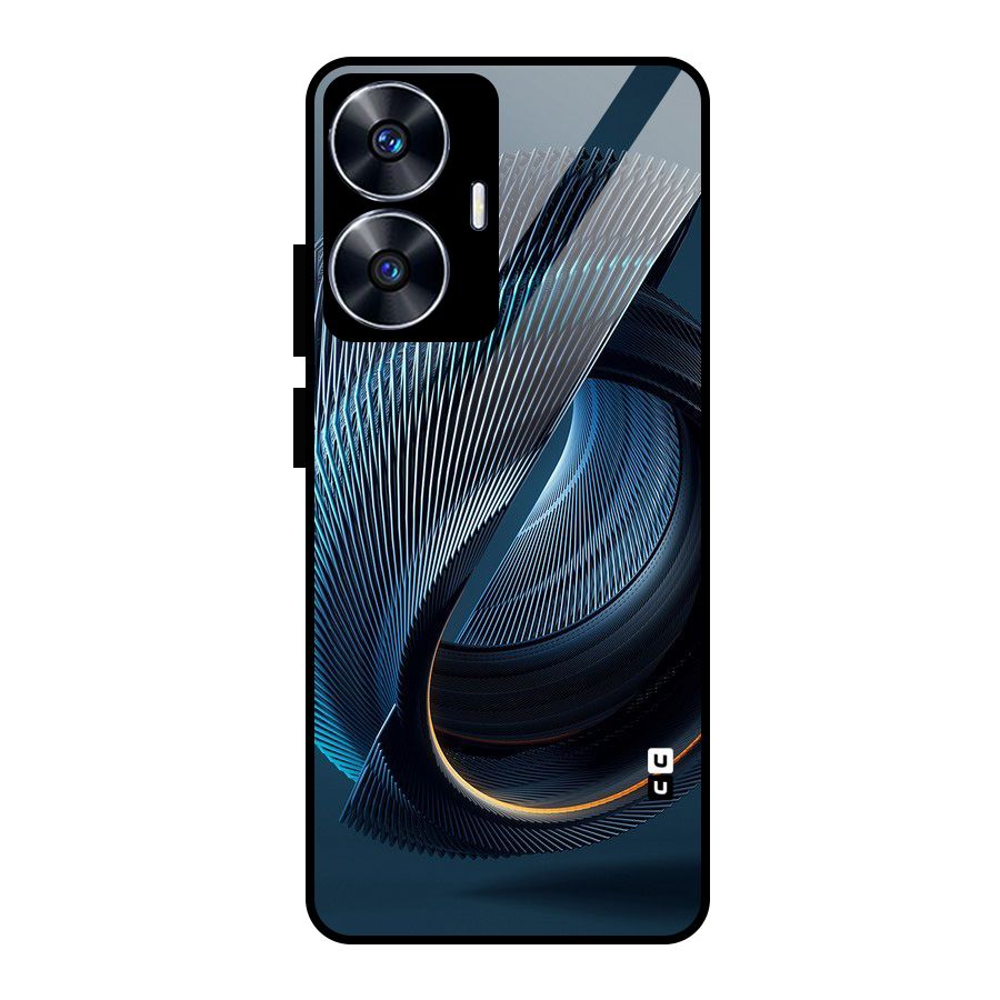 Digital Circle Pattern Glass Back Case for realme C55