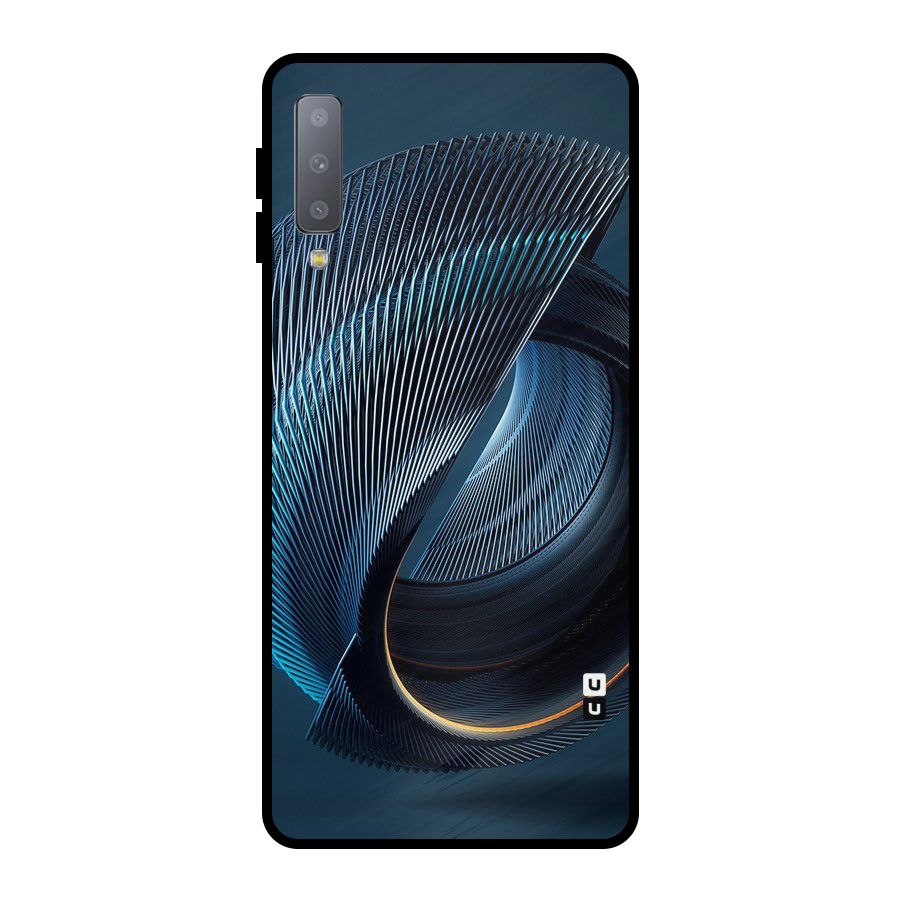 Digital Circle Pattern Metal Back Case for Galaxy A7 (2018)