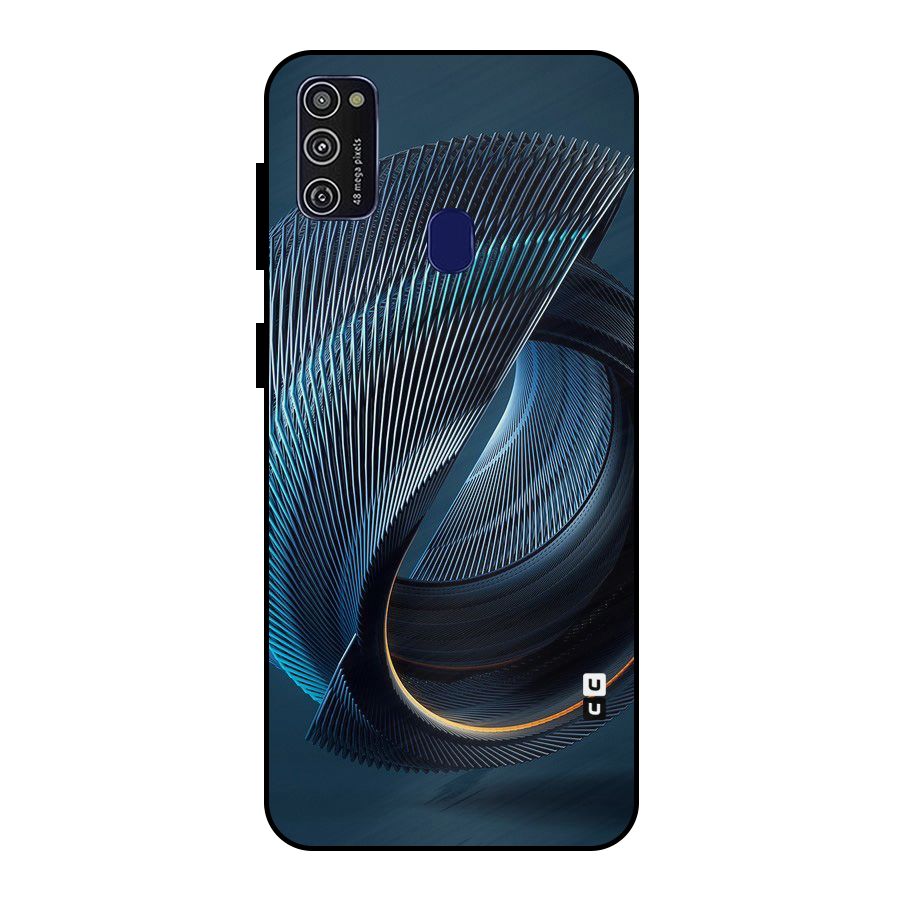 Digital Circle Pattern Metal Back Case for Galaxy M30s