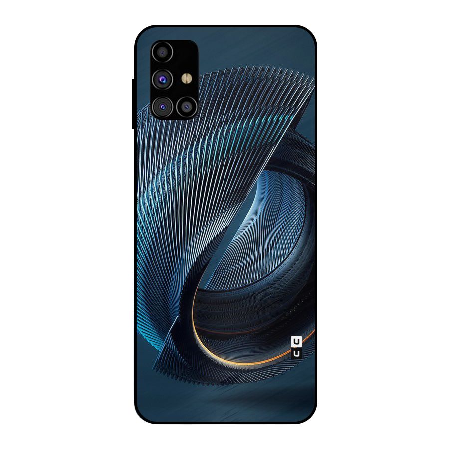 Digital Circle Pattern Metal Back Case for Galaxy M31s