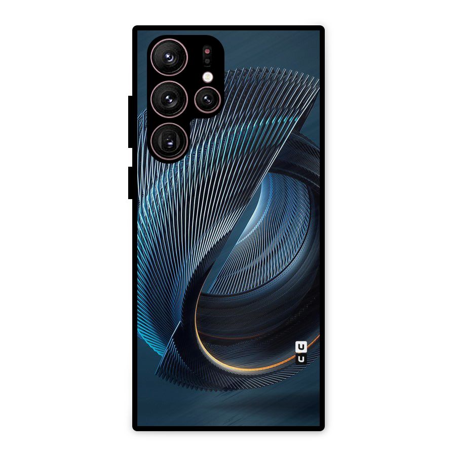 Digital Circle Pattern Metal Back Case for Galaxy S22 Ultra 5G