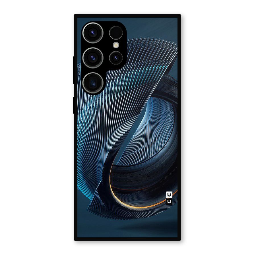 Digital Circle Pattern Metal Back Case for Galaxy S23 Ultra