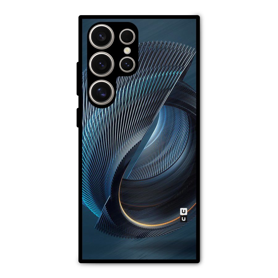 Digital Circle Pattern Metal Back Case for Galaxy S24 Ultra