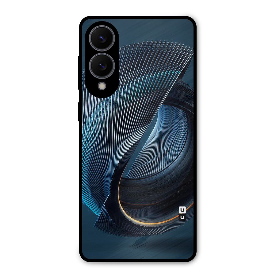 Digital Circle Pattern Metal Back Case for Galaxy S25 Edge