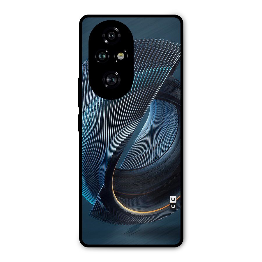 Digital Circle Pattern Metal Back Case for Honor 200 Pro