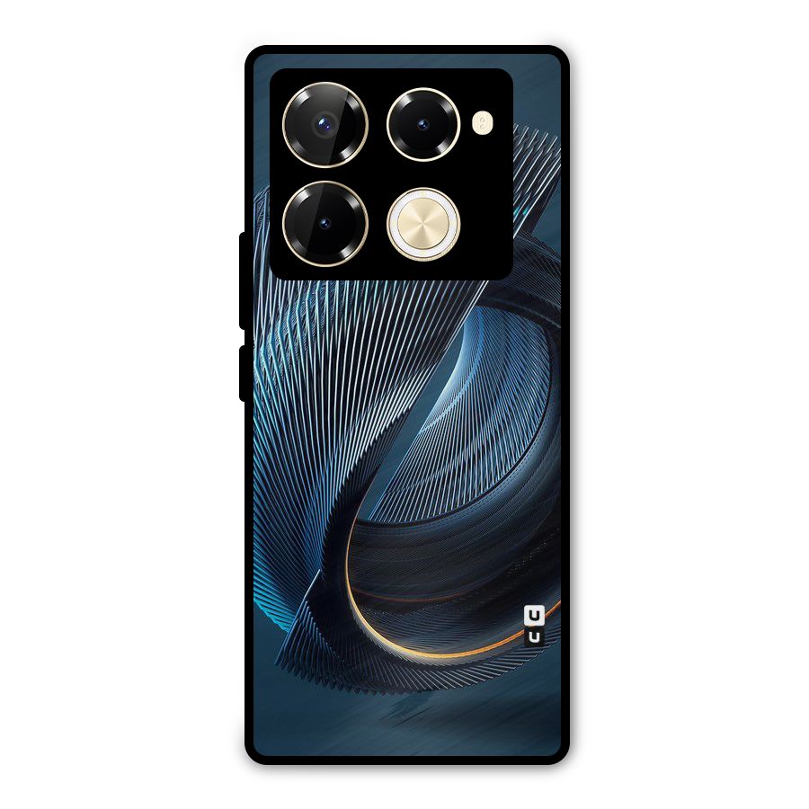 Digital Circle Pattern Metal Back Case for Infinix Note 40 Pro Plus