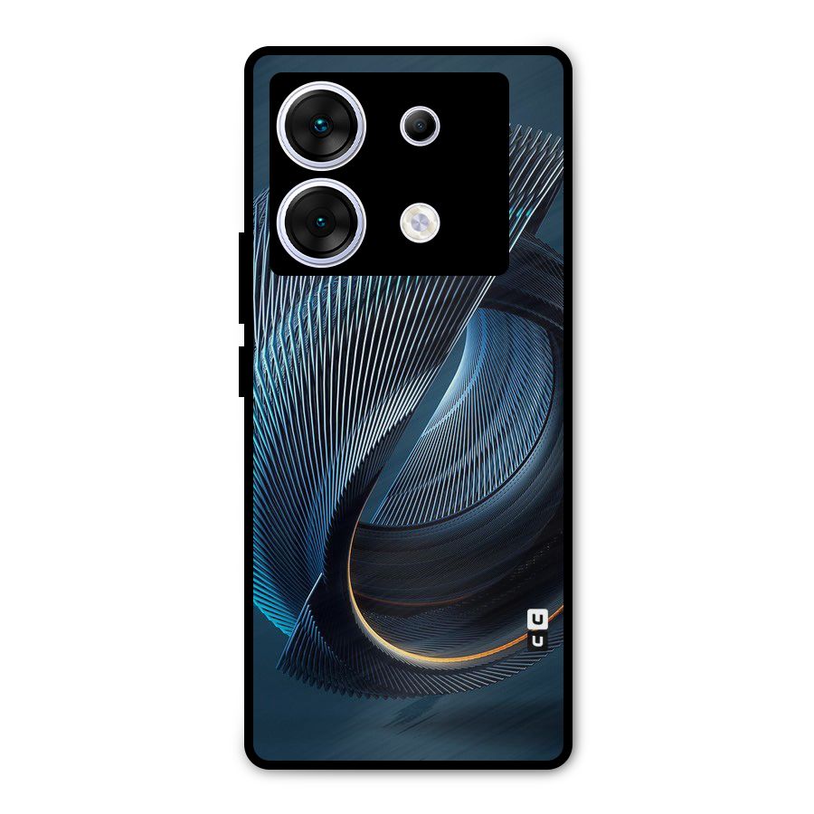 Digital Circle Pattern Metal Back Case for Infinix Zero 30 5G